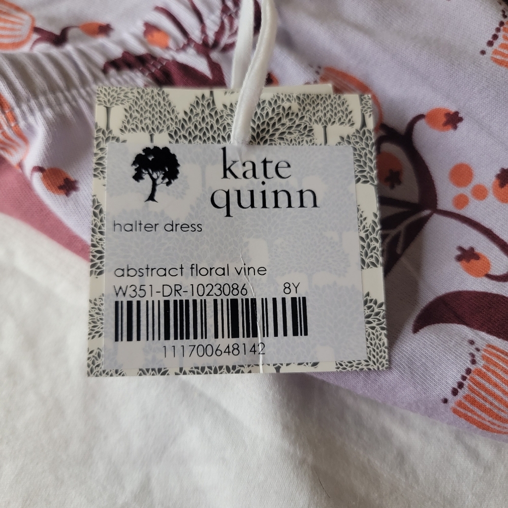 Kate Quinn Organics Halter Dress 8y NEW Floral Vine - Picture 3 of 9